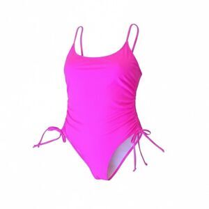 Hot Pink Side Tie One Piece Swimsuit